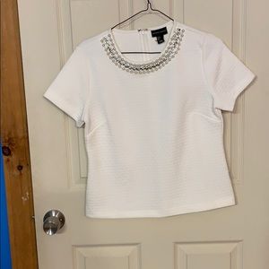 Pretty embellished cream top